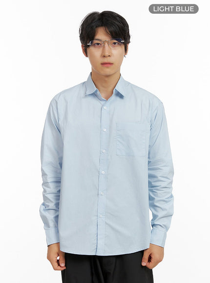 mens-classic-button-shirt-ig409 / Light blue