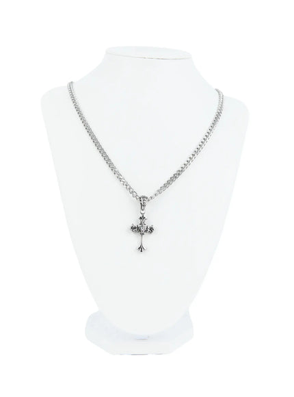 mens-cross-pendant-chain-necklace-il529 / Silver