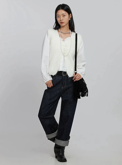 textured-v-neck-knit-vest-id504