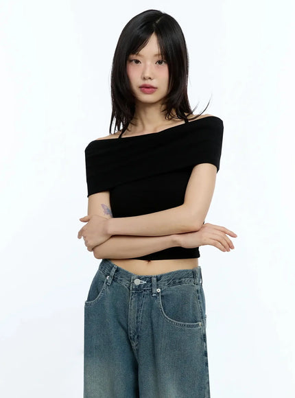 shirred-off-shoulder-short-sleeve-tee-iu525