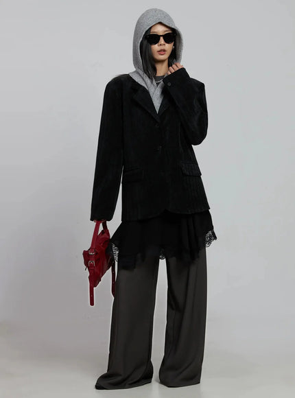 Classic Velvet Oversized Blazer IM520