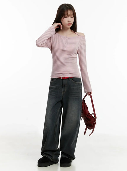 striped-halter-neck-blouse-ij521