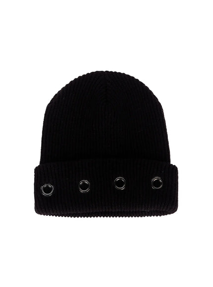Men's Ribbed Eyelet Beanie IS502