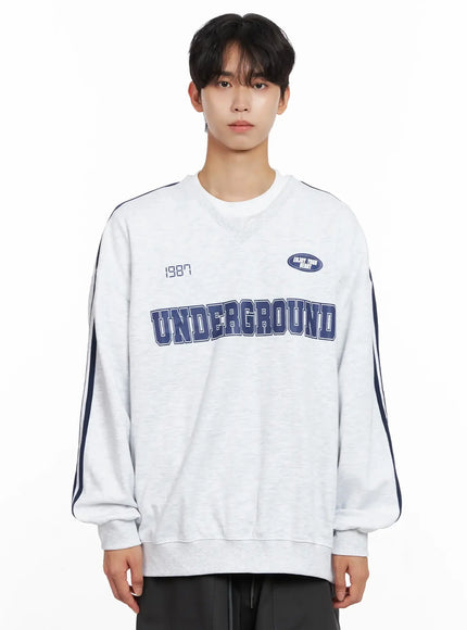 Men's Graphic V-Neck Sweatshirt IO516