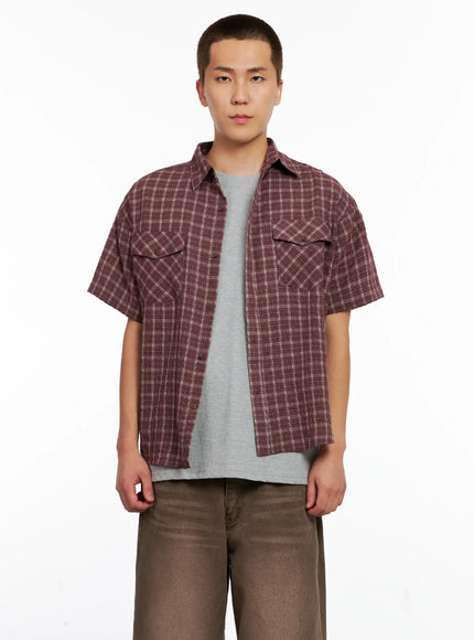mens-plaid-short-sleeve-flannel-shirt-ig511