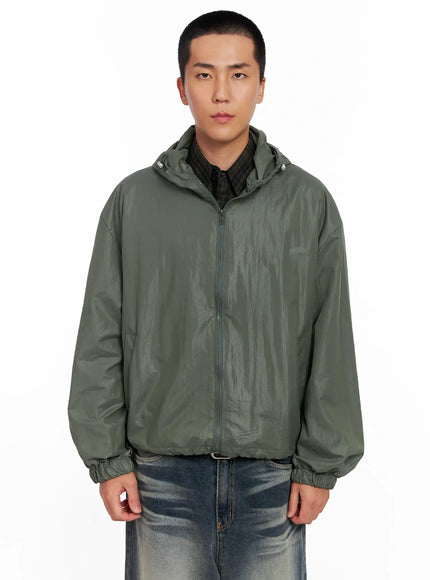mens-glossy-windbreaker-is510