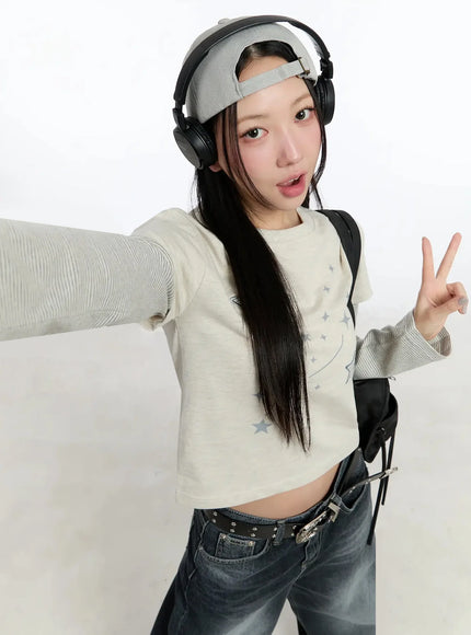 star-themed-layered-sleeve-top-im509