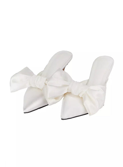 Big Bow Mule Stiletto Pumps IM506