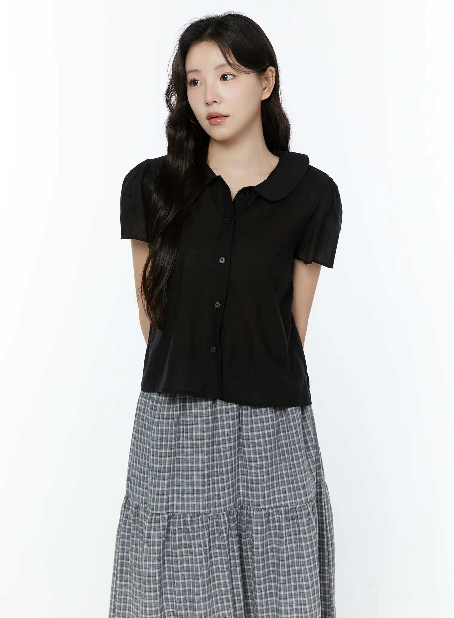 puff-sleeve-round-collar-blouse-iy507