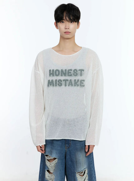 Men's Mesh Long Sleeve Graphic Top IG501