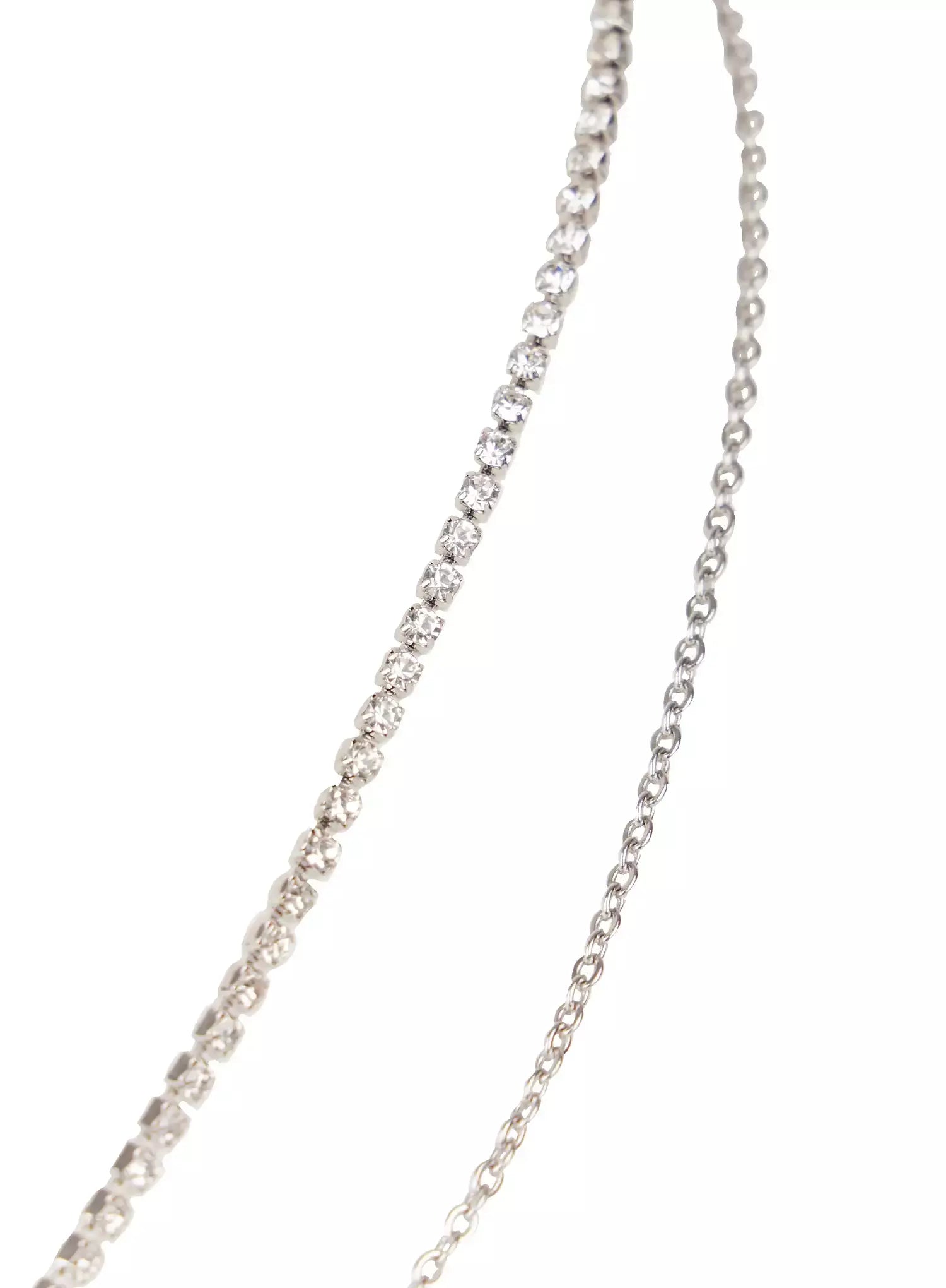 Double Chain Heart Pendant Necklace IO527