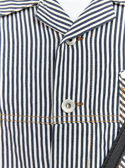 Men's Striped Cropped Jacket IG508