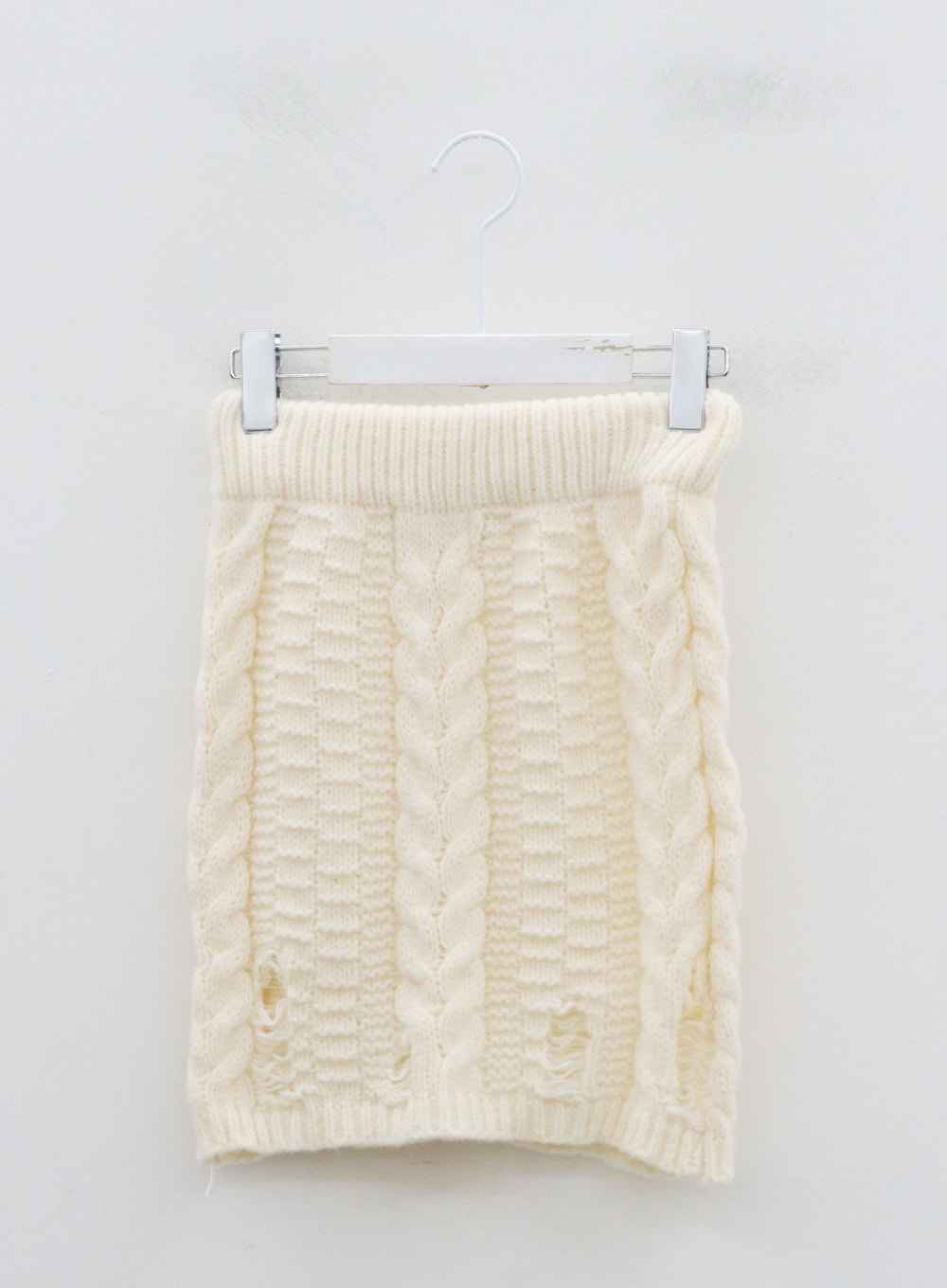 Twist Pattern Ripped Pencil Mini Skirt IN08