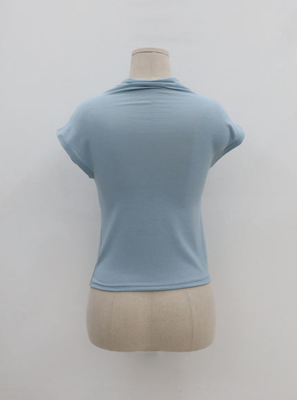 Half Neck Sleeveless T-Shirt IU26