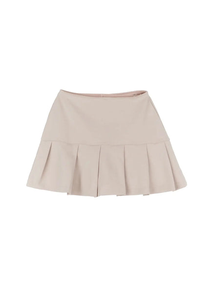 pleated-mini-skirt-id525 / Beige