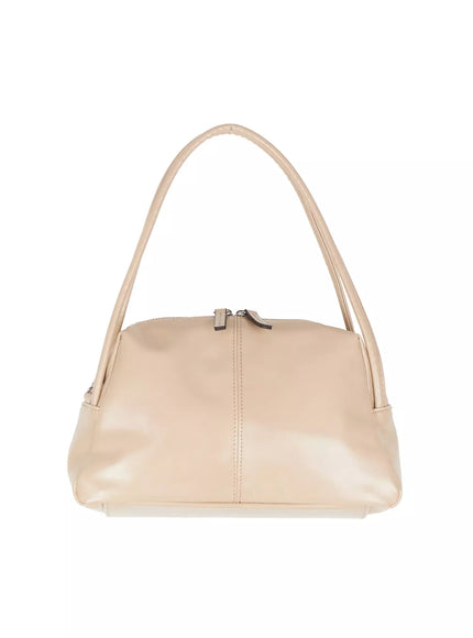 stitched-faux-leather-shoulder-bag-iu512 / Beige