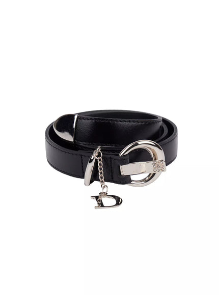 classic-d-buckle-leather-belt-ca513 / Black