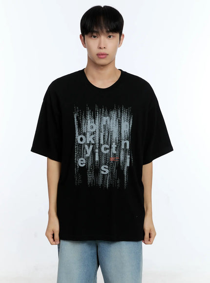 mens-brooklyn-graphic-oversized-tee-ig519 / Black