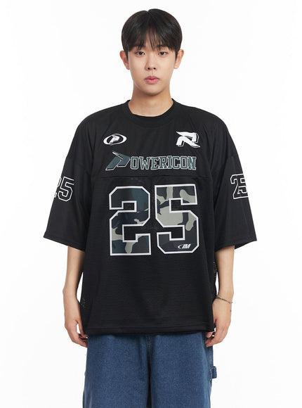 mens-camo-mesh-jersey-t-shirt-ia525 / Black