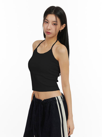 Cotton Halter Neck Crop Top IJ503