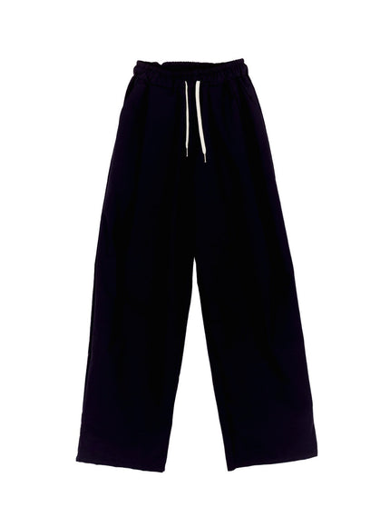 mens-pintuck-windbreaker-sweatpants-ia510 / Black