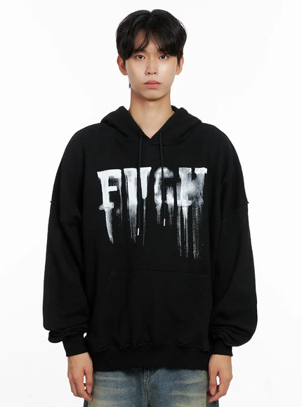 mens-drip-graphic-hoodie-io516 / Black