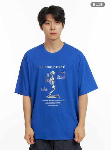 mens-loose-fit-t-shirt-ig409 / Blue