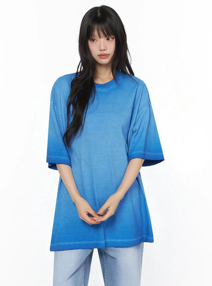oversized-gradient-t-shirt-iy525 / Blue
