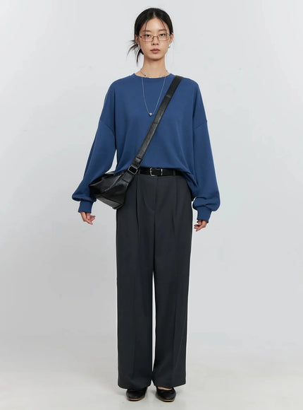 classic-grey-crewneck-sweatshirt-is516 / Blue