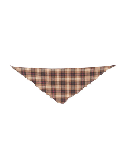 mens-plaid-triangle-scarf-ig508 / Brown