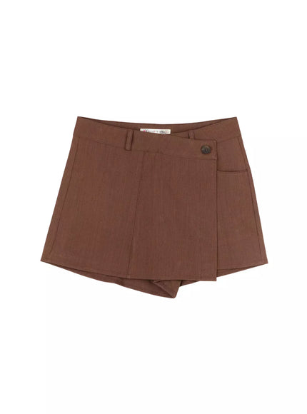 chic-wrap-mini-skort-id504 / Brown