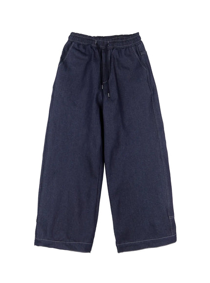 Men's Dark Denim Wide Pants IO516