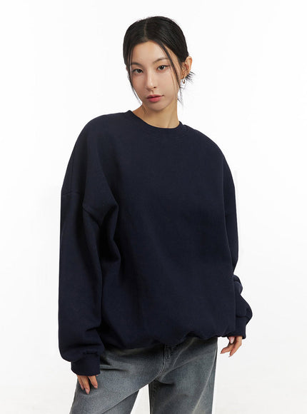 classic-oversized-crew-neck-ij503 / Dark blue