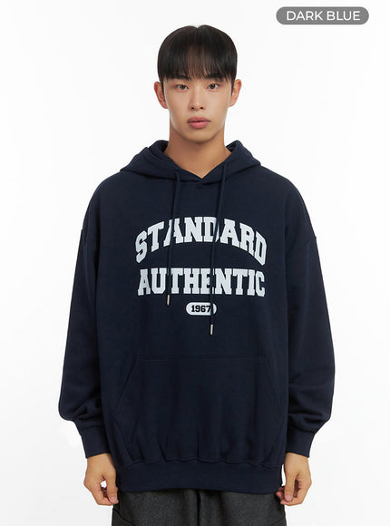 mens-loose-fit-graphic-hoodie-io420 / Dark blue