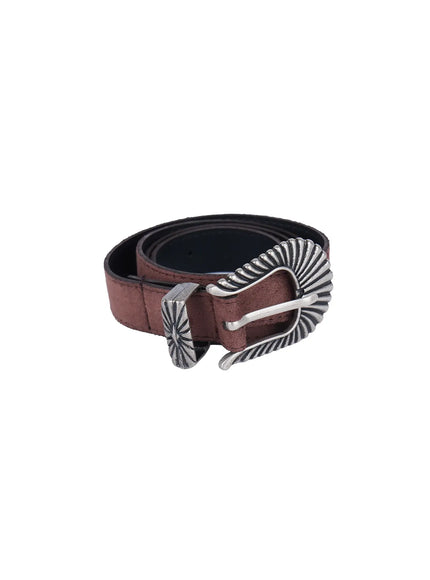 mens-western-belt-il518 / Dark brown