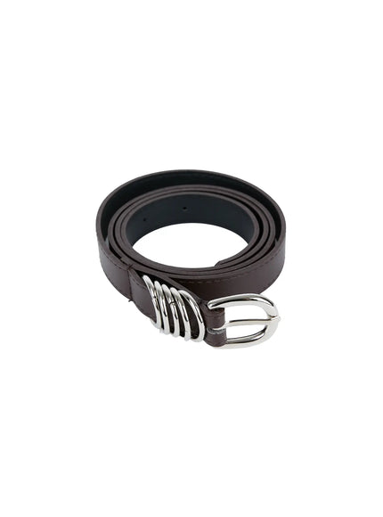 mens-statement-ring-belt-ig501 / Dark brown