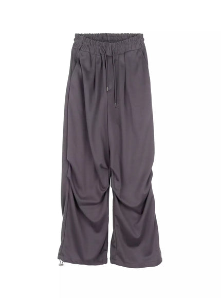 Pintuck Wide Leg Sweatpants IS508