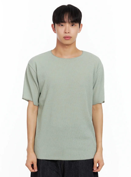 mens-knit-short-sleeve-tee-il516 / Dark green