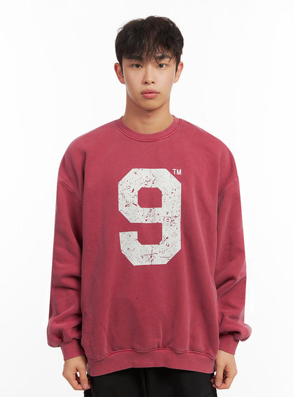 mens-casual-long-sleeve-oversized-tee-id427 / Dark red