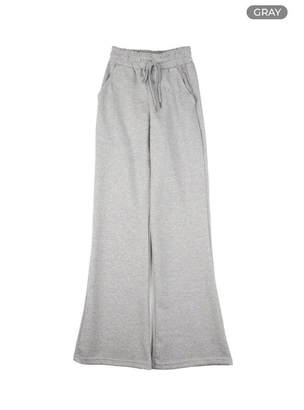 slim-banded-bootcut-pants-il419 / Gray