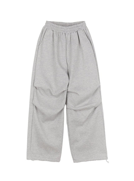 mens-pintuck-windbreaker-pants-iy508 / Gray