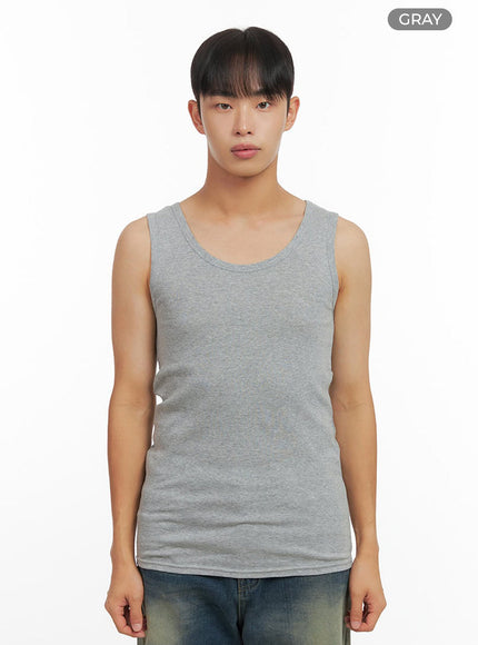 mens-basics-tank-top-io420 / Gray