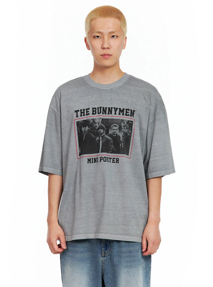mens-mini-poster-graphic-tee-il511 / Gray