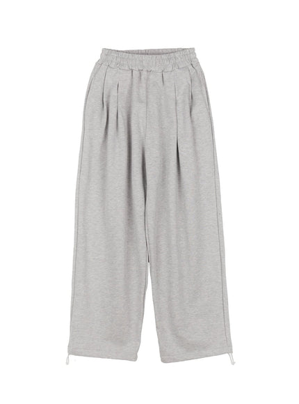 pintuck-oversized-sweatpants-iy516 / Gray