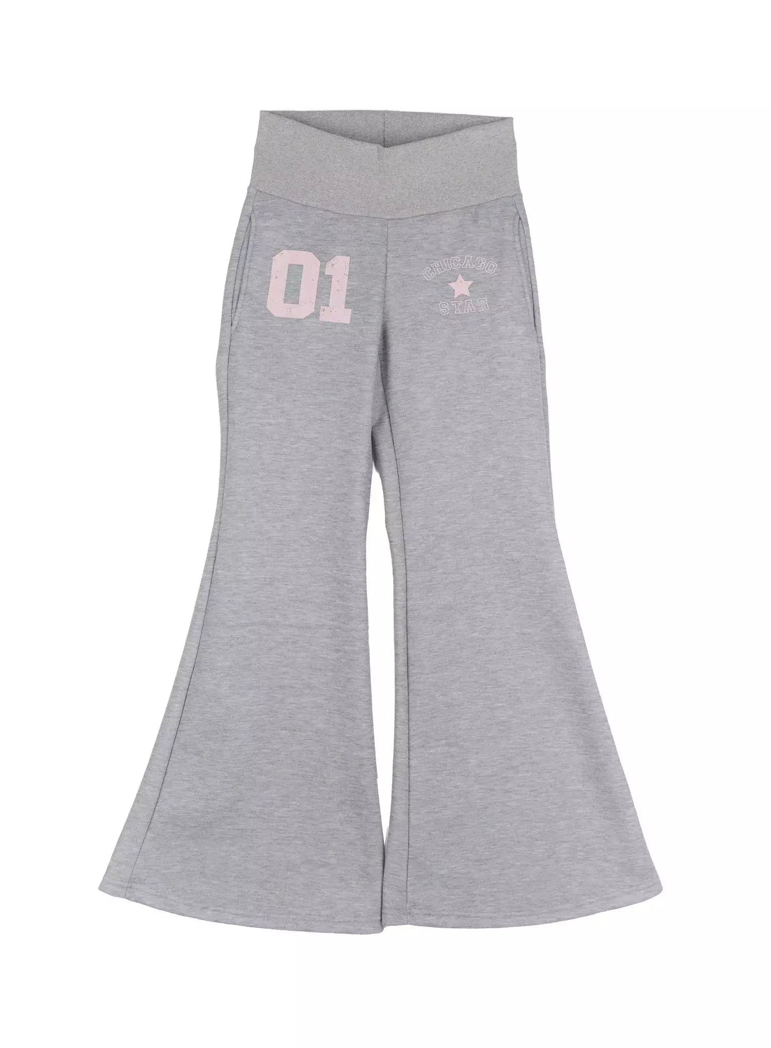 Graphic Bootcut Pants IN528