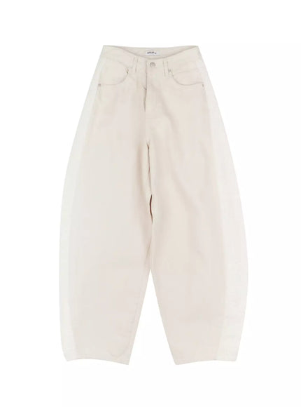 maxine-wide-leg-tweed-pants-io530 / Light beige