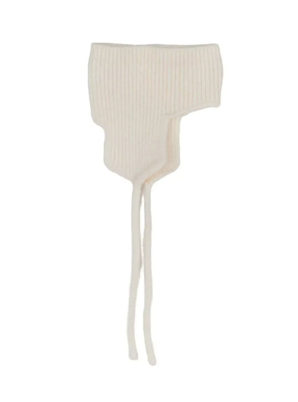 ribbed-earflap-bonnet-id503 / White