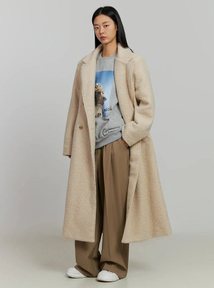 mohair-long-coat-ij505 / Light beige