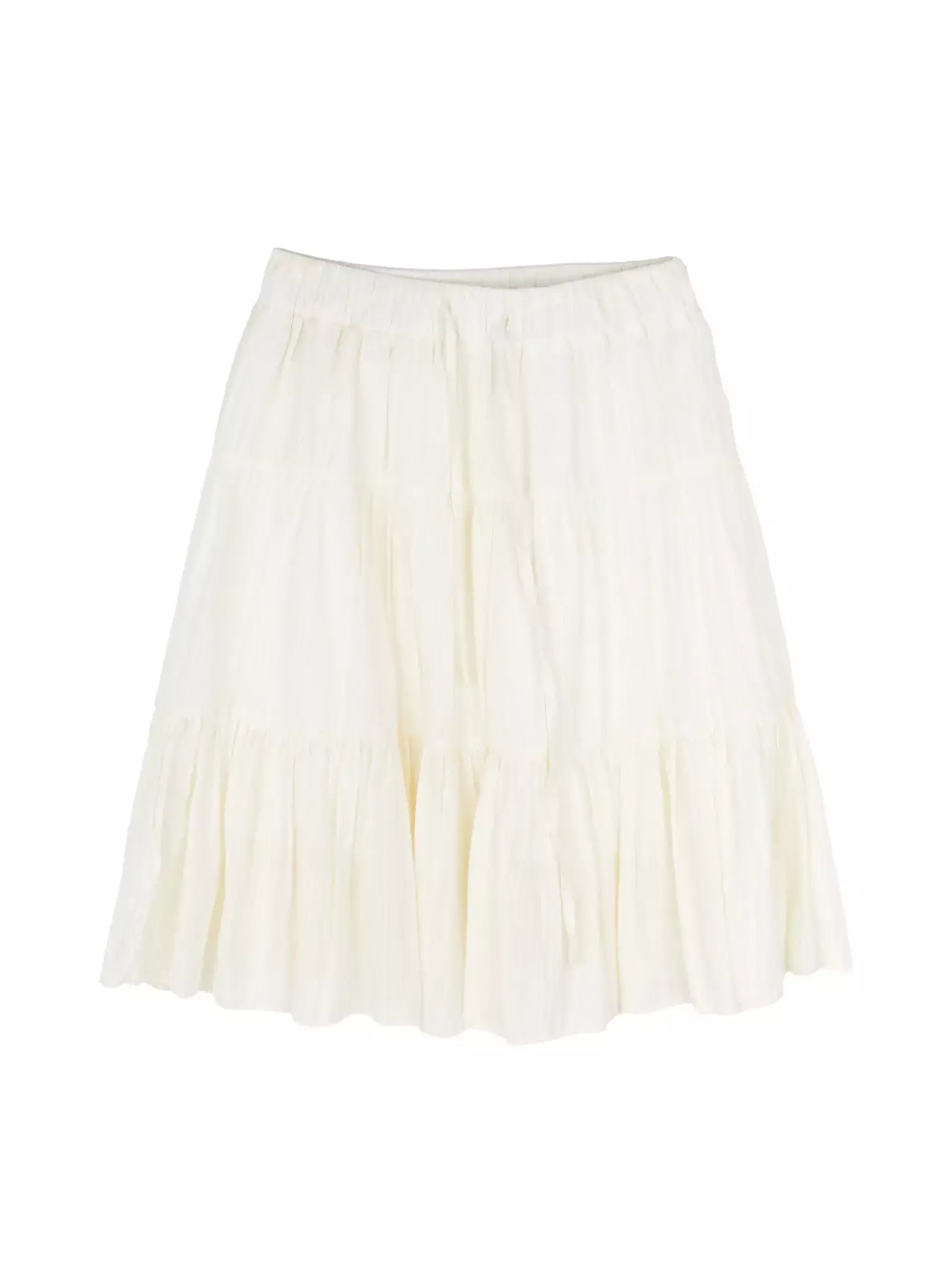 layered-chiffon-tiered-skirt-iy525 / Light beige