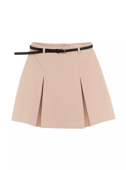 Pintuck Mini Skirt IJ508
